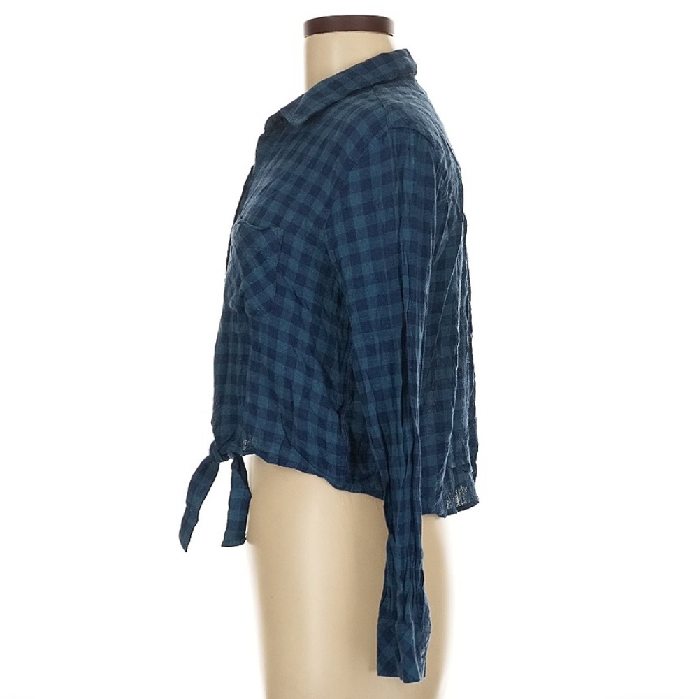 Rails Women's Blue Plaid Button-Up Top - Picture 4 of 4